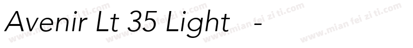 Avenir Lt 35 Light 常规字体转换